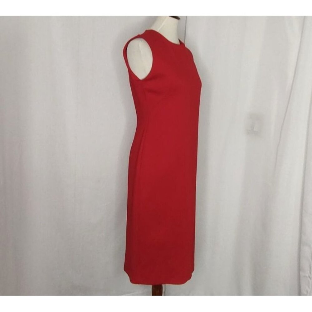 Spanx The Perfect Sheath Dress M Red Sleeveless Ponte Knit Slimming 20380R - Picture 7 of 11